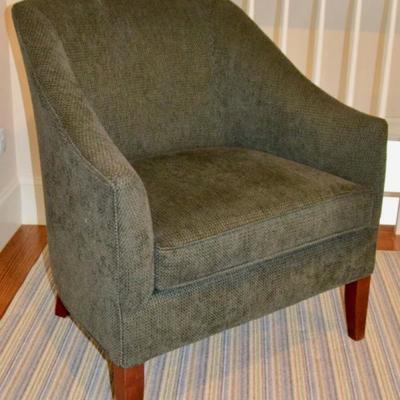 One of a pair of Crate & Barrel chairs