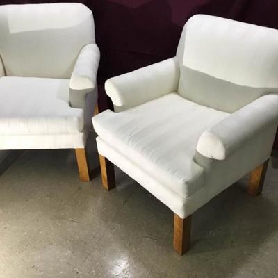 Pearson Chairs White Upholstered