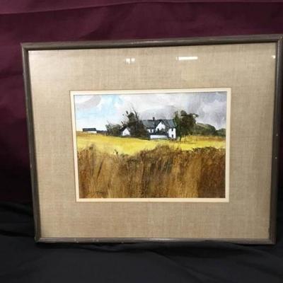 Art - Ed Gifford American Artist White Farm House Original Art