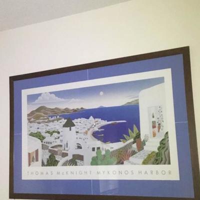 Thomas McKnight - Mykonos Harbor (Framed)
