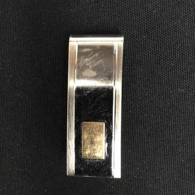 Money Clip .925 Silver with 14K Gold