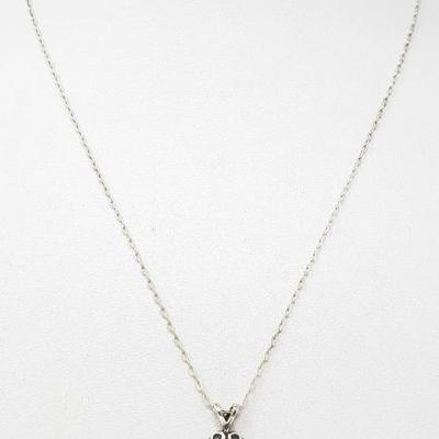 #90: Sterling Silver Necklace with Pendent, 2.3g
Weighs approx 2.3g, measures approx 18