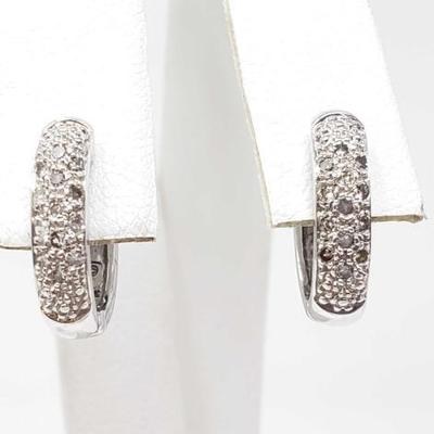 #12: 14k White Gold Diamond Earrings, 3.7g
Weighs approx 3.7g