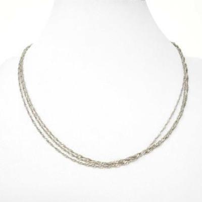 #57: 14k White Gold Necklace, 6.4g
Weighs approx 6.4g, measures approx 18