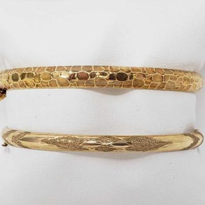 #6: Two 14k Gold Bracelets, 11.5g
Pair of 14.k gold bracelets Approx. 11.5g 