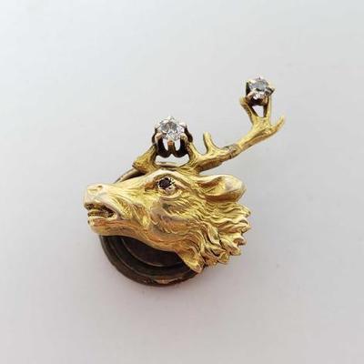 #29: 14k Gold Pendent with Two Diamonds, 1.6g
Weighs approx 1.6g