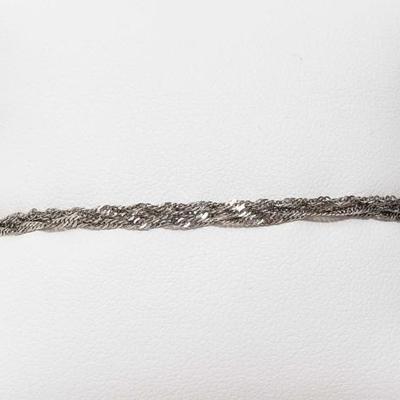 #215: 14k White Gold Bracelet, 2g
Weighs approx 2g, measures approx
