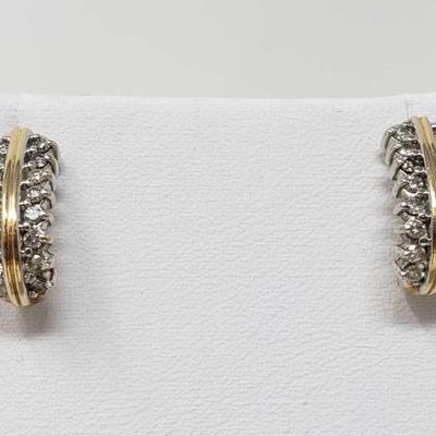 #108: Pair of 14k Diamond Earrings, 4g
Earrings weigh approx 4g
