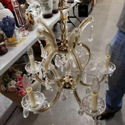 #1715: Crystal Chandelier, Approx 20