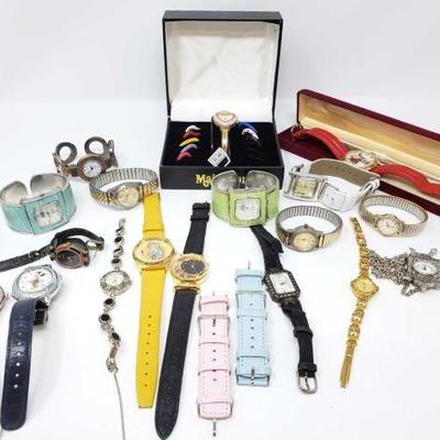 #221: Assorted Watches
Brands include Genere, Futra, Jolie Matre, Netsuke, Fidelity and More 
