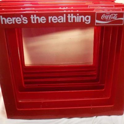 Coca Cola Cube merchandiser pieces, 12 red total
