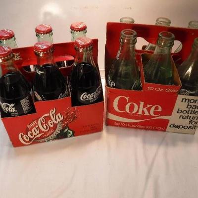 coca cola 6 pack glass bottles