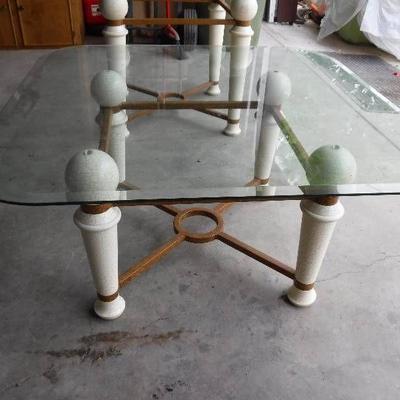 glass top coffee table and end table