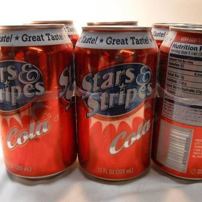 6 pack of unopened Stars and Stripes Cola