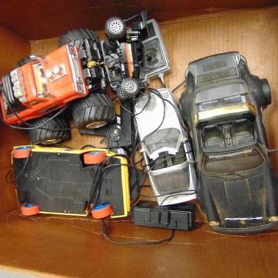 5 Remote Control Toy Vehicles - Untested
