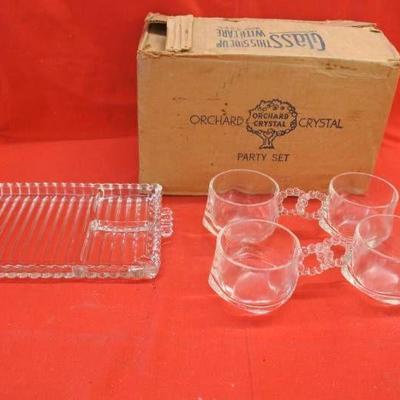 Orchard Crystal Party Set - 5 Trays-4 Cups