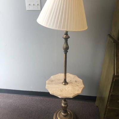 Lamp Side Table with Granite Top