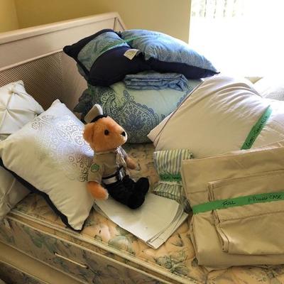 Great selection of linens, pillows