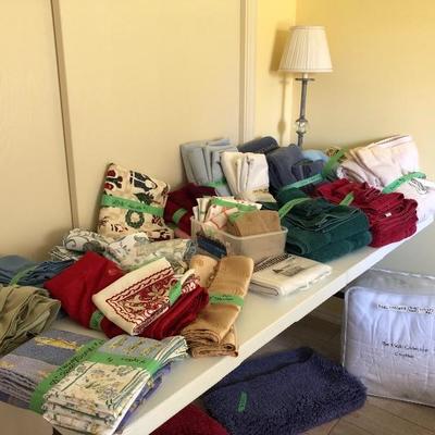 Great selection of linens, pillows