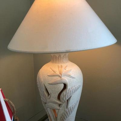 Tropical Cut-out Design Ceramic Lamp