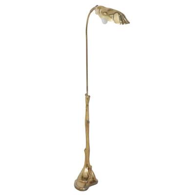 Art Nouveau Style Brass Floor Lamp