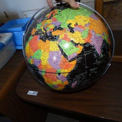 Large globe.