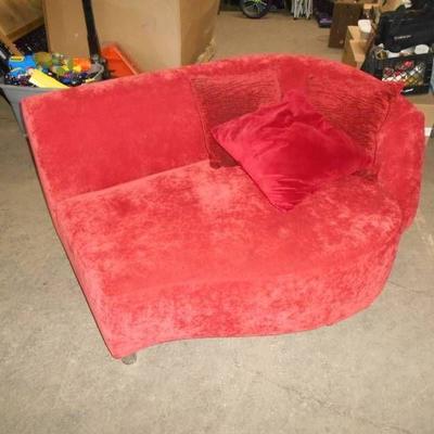 Red Upholstered Lounge Chair