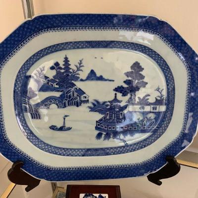 late 18th/early 19th century blue Canton porcelain, Chinese export