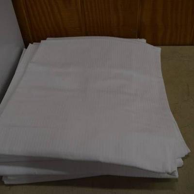 6 White Queen Size Flat Sheets