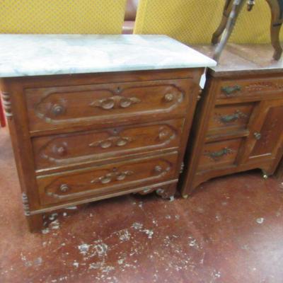 Victorian Marble top chest