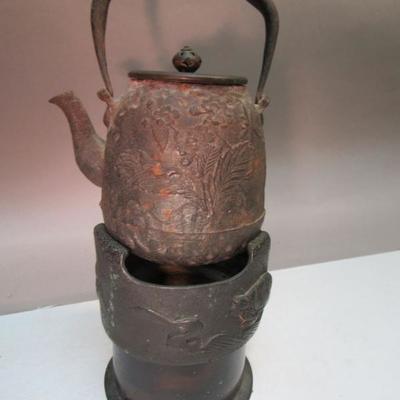 Japanese Iron Teapot & Warmer