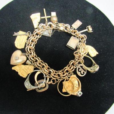 Gold & G.F. Charm Bracelet