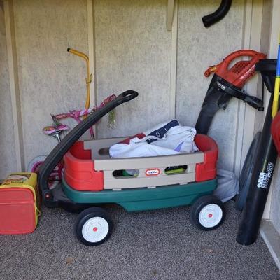 Little Tikes Wagon, Landscaping Tools