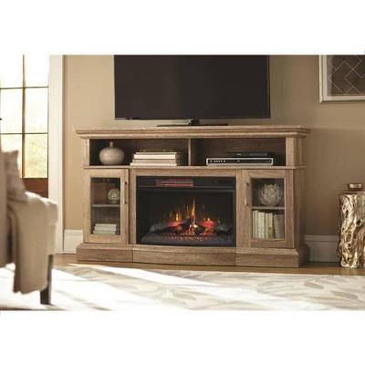 Hawkings Point 60 in. Media Console Electric Firep ...