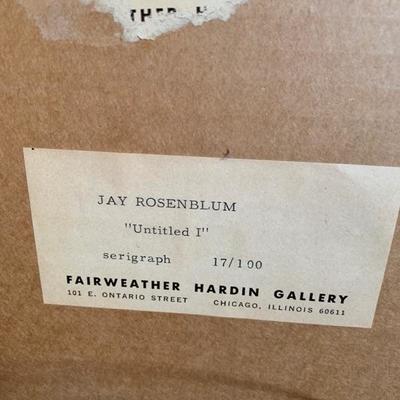 Jay Rosenblum, "Untitled #1", serigraph, signed and numbered 17/100