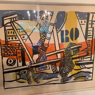 Fernand Leger, signed litho, numbered 6/75 in pencil, signed in ink (faded)