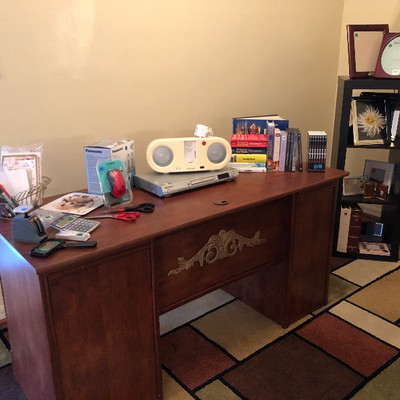 Decorative-front executive desk