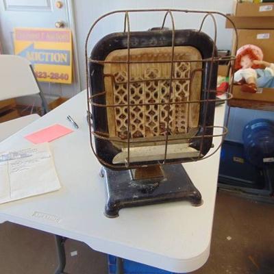 #Vintage Space Heater - Gas - 16 Tall - Blue Ename ...