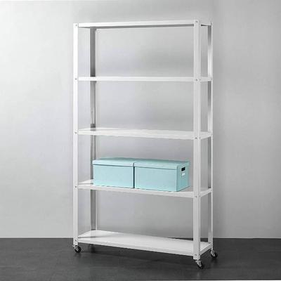 5 tier Metal White Bookcase