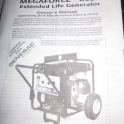 Generator Extended Live Generac Megaforce 6500
