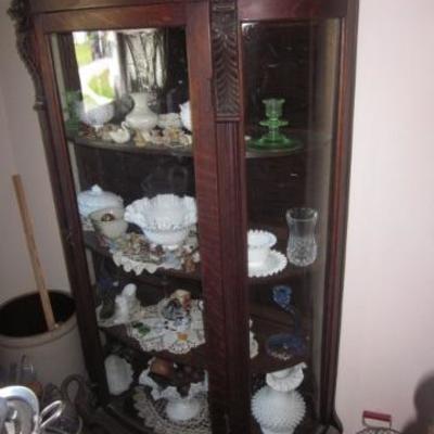 Antique Curio Cabinet and all thats in it!