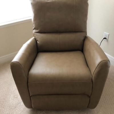 Riverside Furniture Leather-like Khaki Recliner  