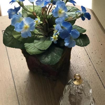 Faux Flowers, Glass bell