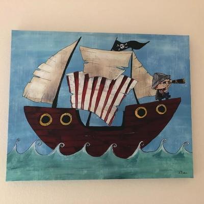 Children's Pirate Wall Canvas