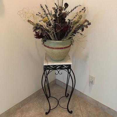Plant stand/faux arrangement