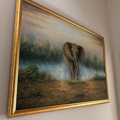 Large elephant painting
