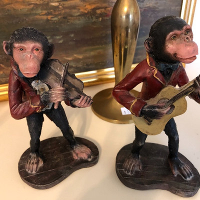Whimsical monkey musicians