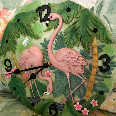 Flamingo clock