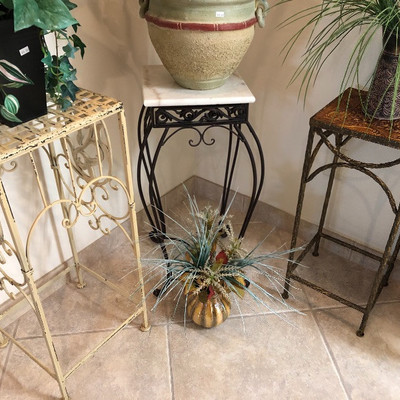 Several metal plant stand 