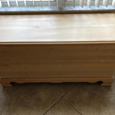 Unfinished wood chest w/hinged lid (There are 2 of these)
